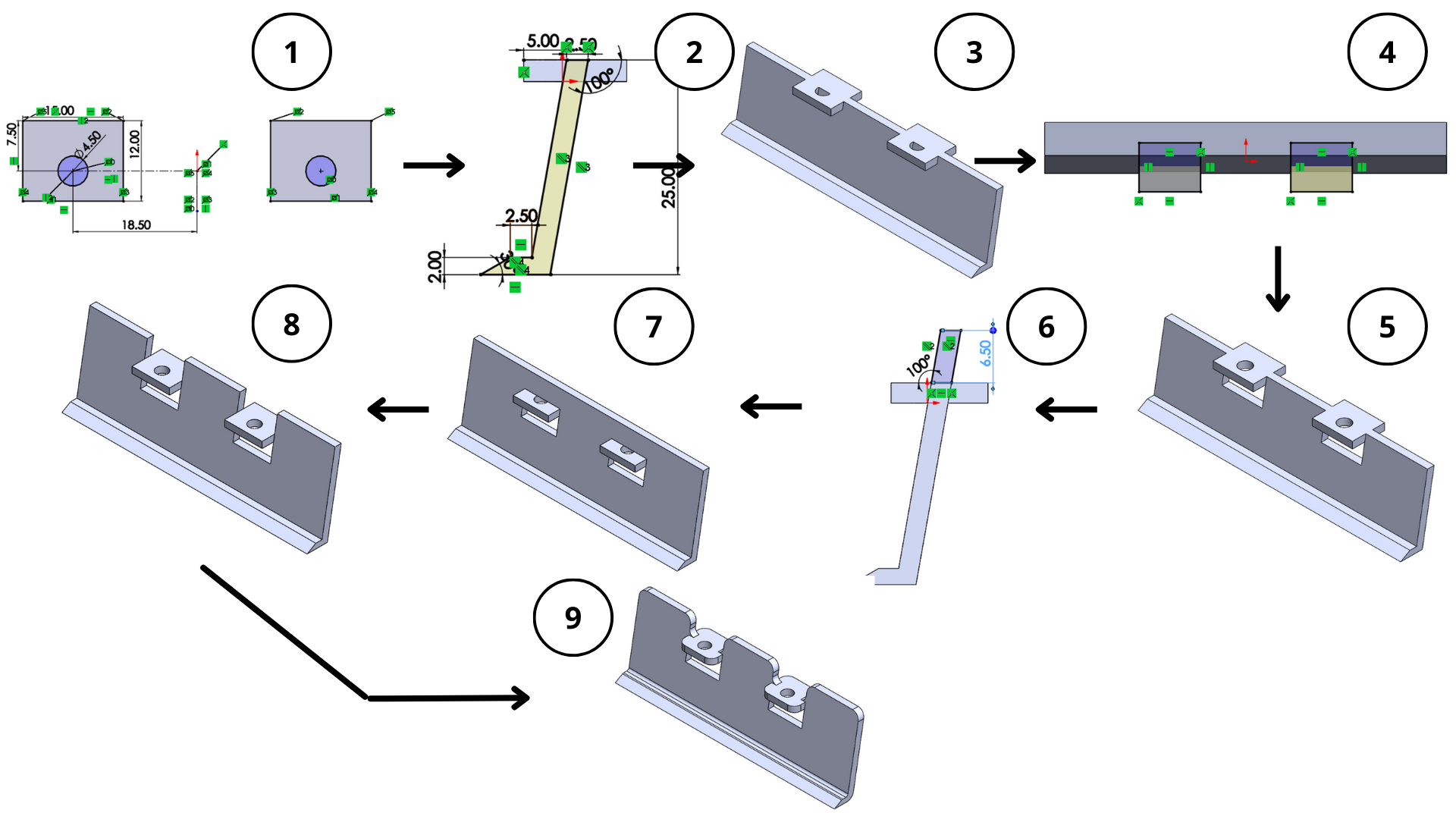 Fig. 12. Steps for the design of the protector.